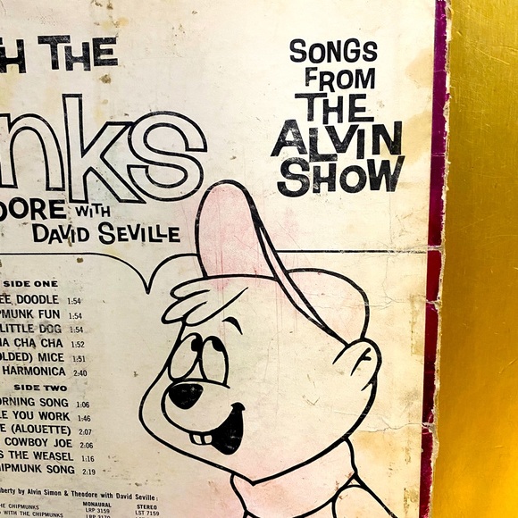 ALVIN LET’S ALL SING WITH THE CHIPMUNKS VTG 1961 VINYL RECORD LP LIBERTY RECORDS - Picture 15 of 16